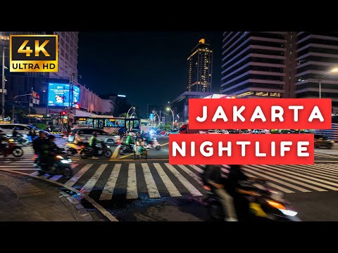 Relaxing Night Walk in Central Jakarta  | REAL Jakarta Nightlife & City Vibes 🇮🇩