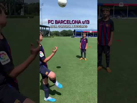 FC Barcelona u13: ball control | juggling #academy #soccer #football #training #u13 #lamasia #juggle