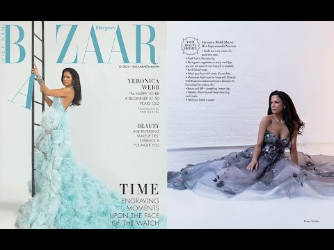 Veronica Webb   BTS   for Harper's Bazaar