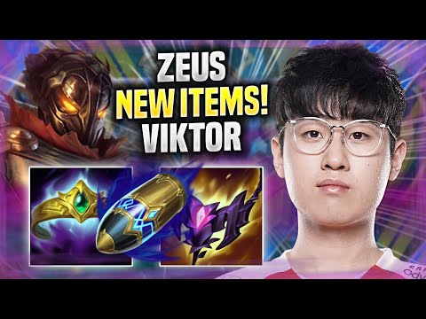 ZEUS IS A BEAST WITH VIKTOR NEW ITEMS! - T1 Zeus Plays Viktor TOP vs Gwen! | Preseason 2022