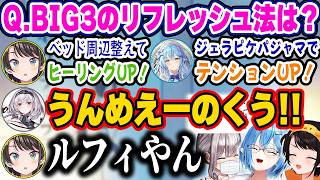 ガチトーク術やBIG3の実践的なリフレッシュ法で実のある雑談を繰り広げるが、スバルのノンデリ発言から一気にライン越え疑惑のラミィ、ノエルｗ【ホロライブ 切り抜き/大空スバル/白銀ノエル/雪花ラミィ】
