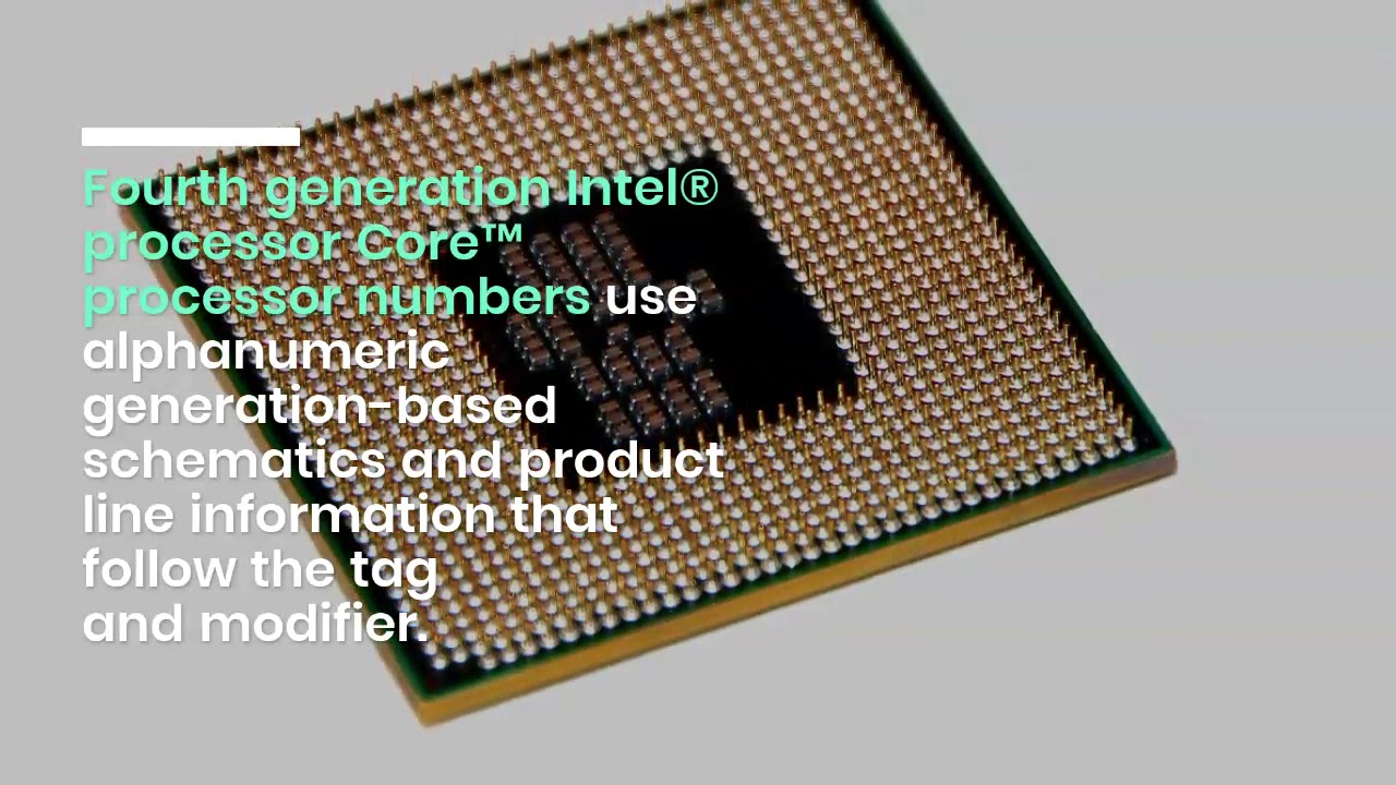 Intel® Processor Numbers - Processor numbers in this