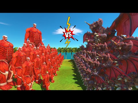 Growing Colossal Titan VS Destoroyah Size Comparison - Animal Revolt Battle Simulator