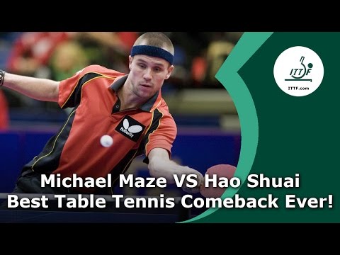 Michael Maze Vs Hao Shuai - Best Table Tennis Comeback EVER
