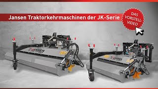 Traktorová zametacia kefa Jansen JK-130, univerzálna metla na čelný nakladač, Euro držiak, KAT.1+2, paletová vidlica