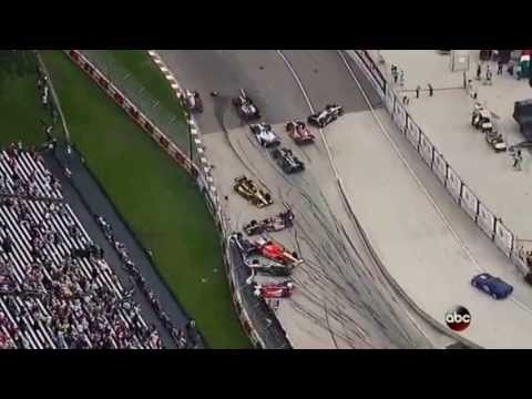 "The Big One" in INDYCAR - Chevrolet Indy Dual in Detroit Race 2 2013 [Replays]
