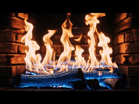 Deep Relaxation & Night Comfort – 12H Blue Flame Fireplace with Slow Orange Fire Flow