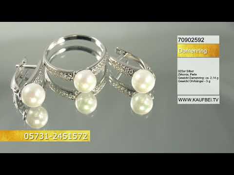 Sokolov 925 Sterling Silber Ring mit Perlen und Fianiten