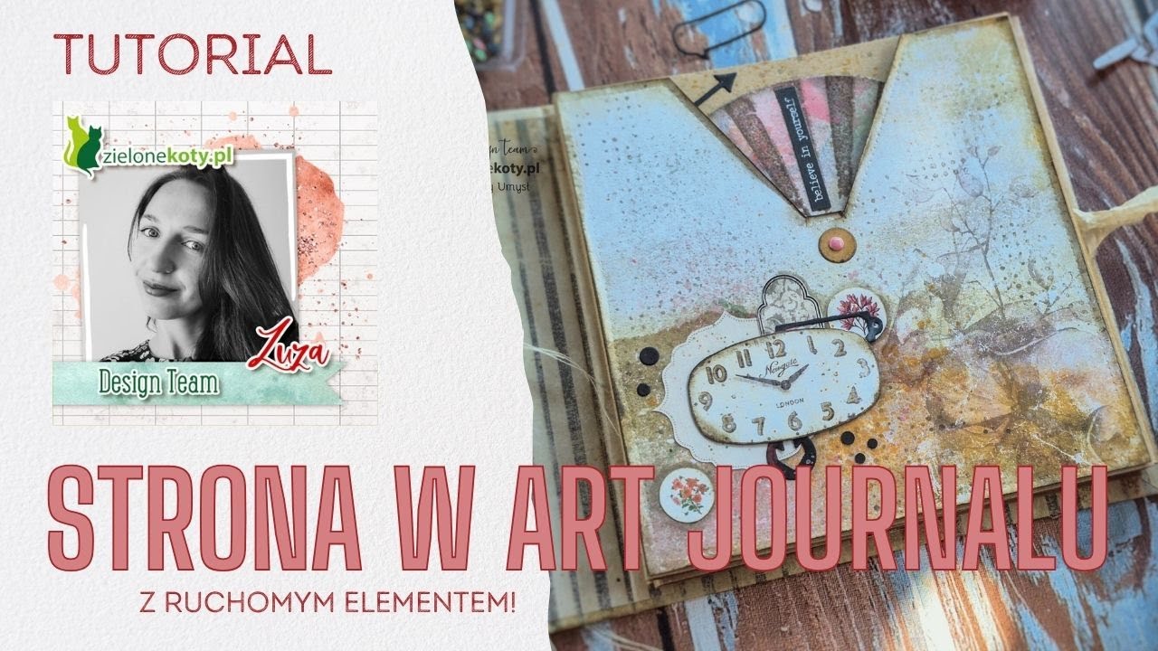 Strona w Art Journalu z ruchomym elementem + video | Zuza
