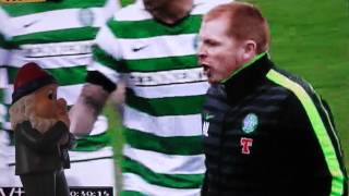 Glasgow Rangers Gnome sings 'you don't wanna face it' Neil Lennon!