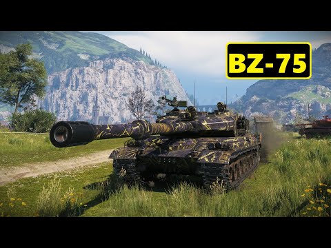 BZ-75. 10k dmg. World of Tanks Top Replays.
