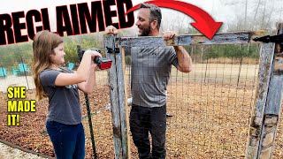 Making a Garden Gate from Reclaimed Wood!