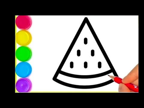 watermelon drawing how to draw watermelon 🍉 drawing easy step by step watermelon ice cream drawing