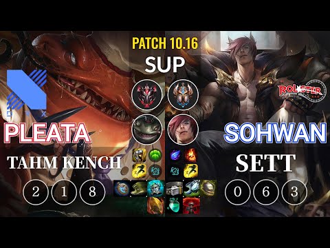 DRX Pleata Tahm Kench vs KT SoHwan Sett Sup - KR Patch 10.16