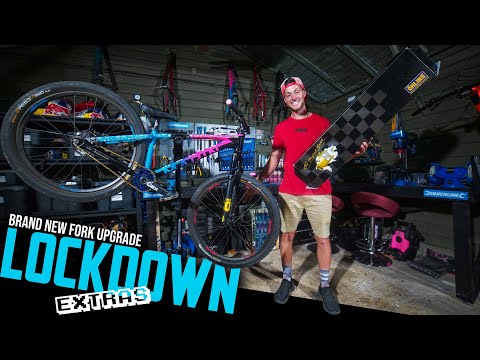 CUSTOM NEW FORKS ON MY DIRT JUMP BIKE!!