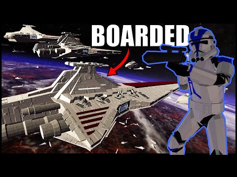 Republic Ship BOARDED Over Coruscant! - Ravenfield: Star Wars Mod Battle Simulator