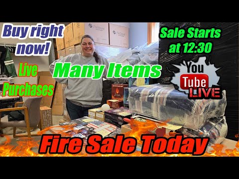 Live MEGA fire sale So many items and so many quantities. Get Great deals today!