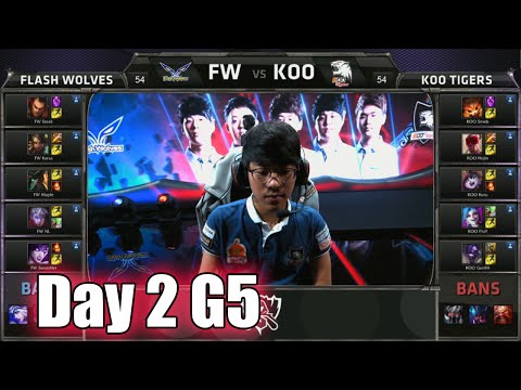 Flash Wolves vs KOO Tigers | Day 2 Game 5 Group A LoL S5 World Championship 2015 | FW vs KOO D2G5