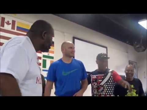 Evander Holyfield Riddick Bowe Ivan Dychko & Gregory Corbin At The Heavyweight Factory