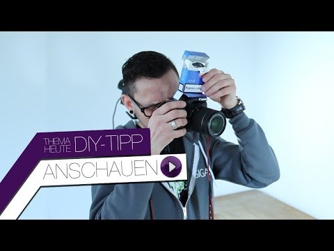 DIY-Tipp - selbstgemachter Blitz-Diffusor mit Zigarettenschachtel