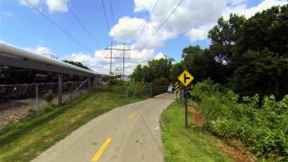 preview picture of video '02 Cedar River Trail Iowa, Czech Village to Hiawatha 2.7K Bike Helmet POV'