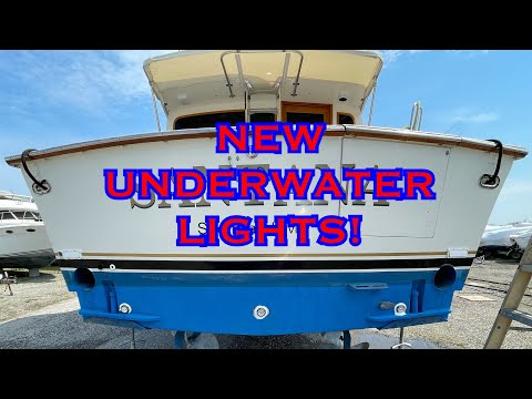 Lumitec Seablaze Mini underwater lights install on the new boat!
