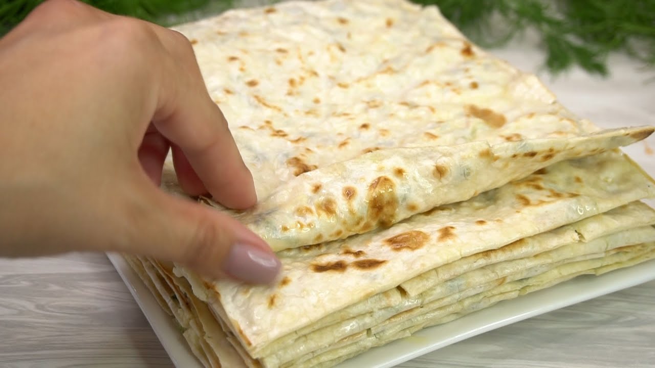 Лепешки тонкие без раскатки теста! Супер просто и вкусно - всего 10 минут!