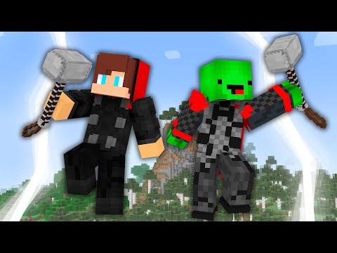 We became are THORs heroes in Minecraft (Maizen Mizen Mazien) jj and mikey