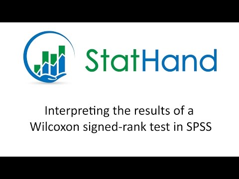 StatHand - Interpreting the results of a Wilcoxon signed-rank test in SPSS