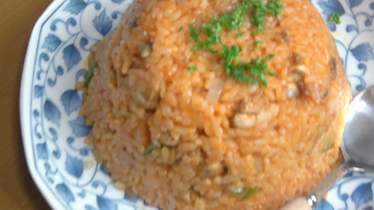 朝ごはん作ってみた『七面鳥のチキンライス』