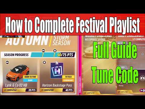 Forza Horizon 5 How to Complete Festival Playlist Autumn Season Series 56 Full Guide, Tune Code