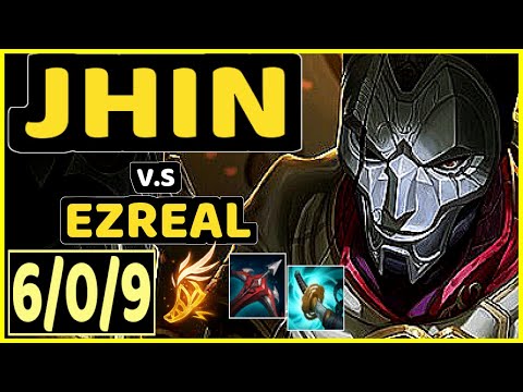 OMOK KING (JHIN) vs EZREAL - 6/0/9 KDA BOTTOM ADC GAMEPLAY - NA Ranked GRANDMASTER