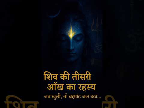 शिव की तीसरी आँख का रहस्य 🔱 | जब खुली तो ब्रह्मांड जल उठा | Lord Shiva Third Eye Mystery #lordshiva