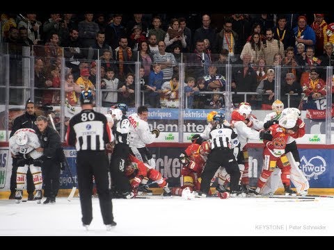 Massenschlägerei zwischen dem EHC Biel und Lugano