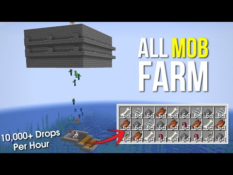 Minecraft Easy Efficient All Mob Farm - Tutorial 1.21 | Zombie, Skeleton, Creeper, Spider Farm