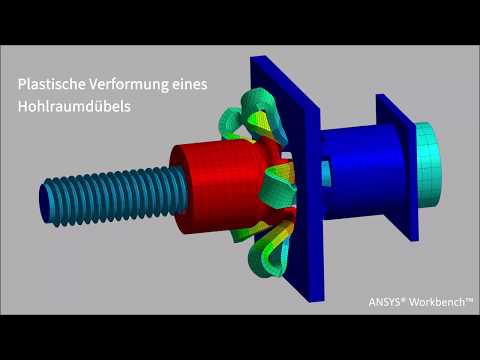 Plastische Verformung - Hohlraumdübel | plastic deformation - cavity dowel | ANSYS®Workbench™
