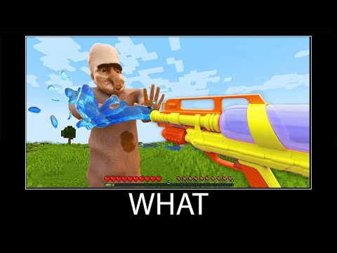 Sticky - Minecraft memes - Minecraft wait what meme part 283 realistic minecraft water gun
