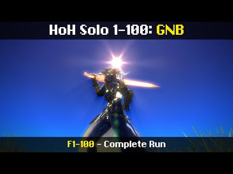 HoH Solo GNB - F1-100 - Clear (8/14/22 | 6.18) #ffxiv #deepdungeon #solo
