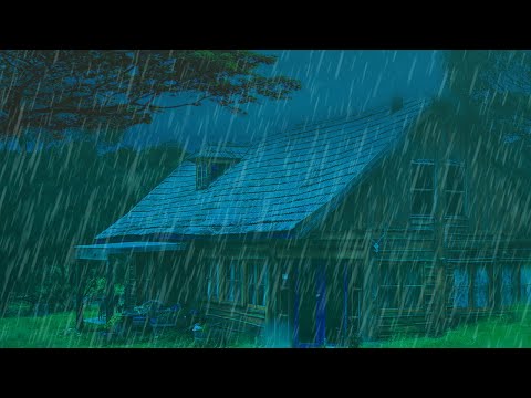 Cadi in un sonno profondo quando ci sono fulmini e pioggia per 24 ore - asmr