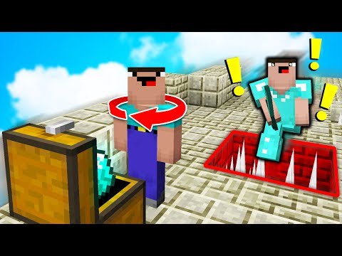 BACKWARDS NOOB SKIN TROLL! (Ultimate Minecraft SKYWARS Trolling)