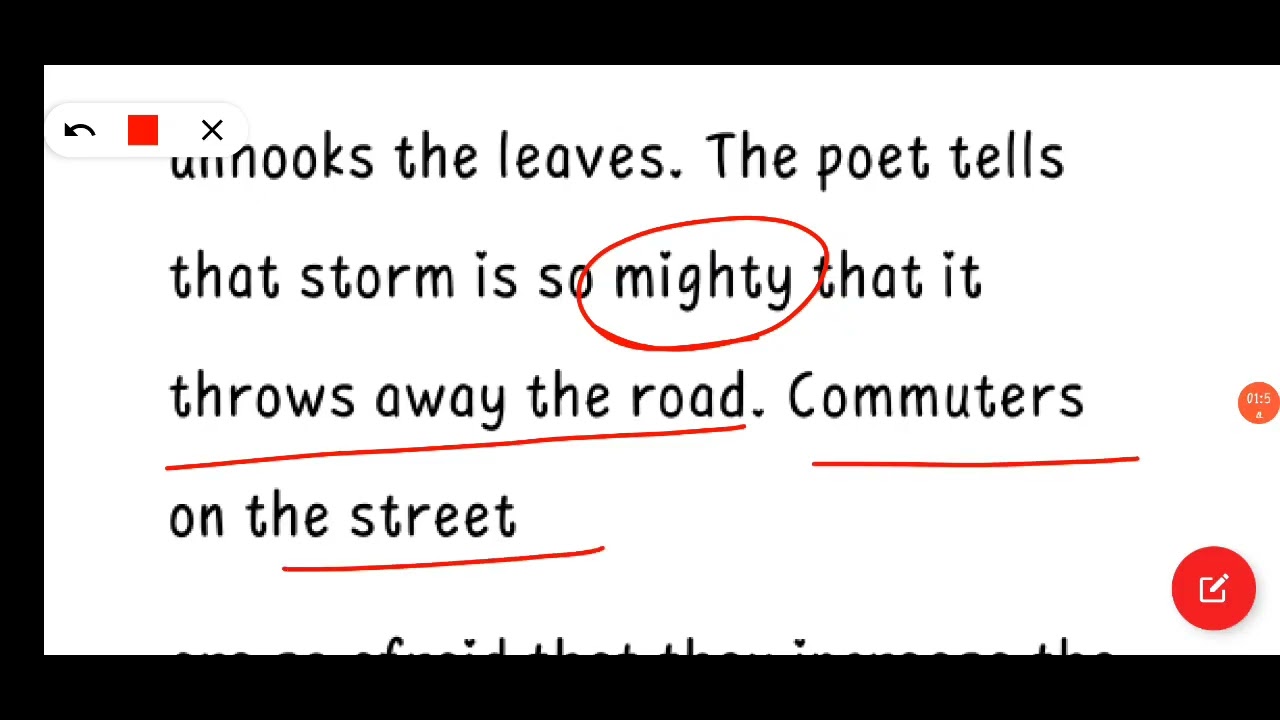 THUNDERSTORM poem summary