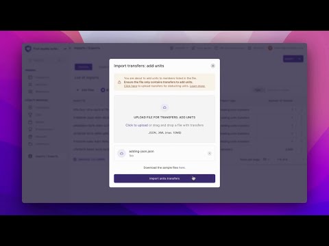 Import loyalty wallet transfers in bulk