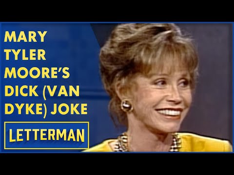 Mary Tyler Moore Tells A Dick (Van Dyke) Joke  | Letterman