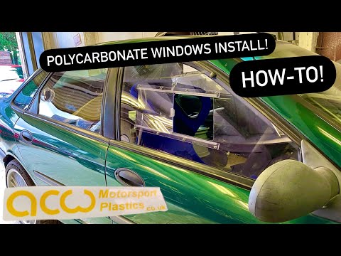 How To Install Polycarbonate RACING Windows From ACW Motorsport Plastics! - Laguna Track Car Ep6 -