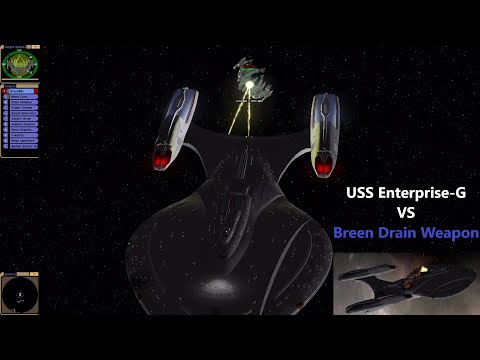 USS Enterprise G VS Breen Drain Weapon | Star Trek Bridge Commander Battle |