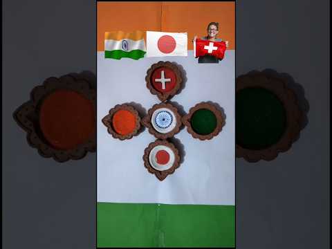 🇮🇳🇨🇭 🇯🇵flag drawing independence day drawing #drawing #trending #viral #india #shortvideo #ytshort