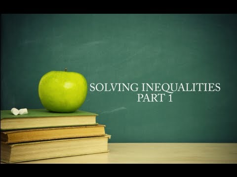 College Algebra Lesson 4 Part 1: Solving Inequalities