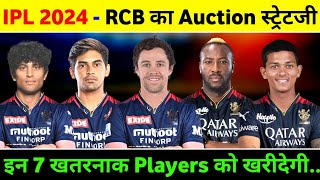 Rcb Auction Strategy 2024 - Rcb Target Players List 2024 || IPL 2024 Rcb Auction Strategy