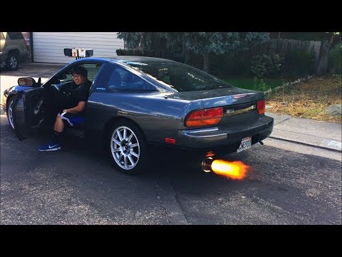 S13 240sx Rb20det Exhaust Apexi N1 "FLAMES!!!"