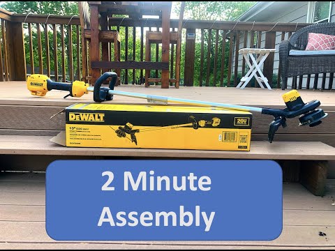 DeWalt Cordless Garden Trimmer Unboxing and Assembly